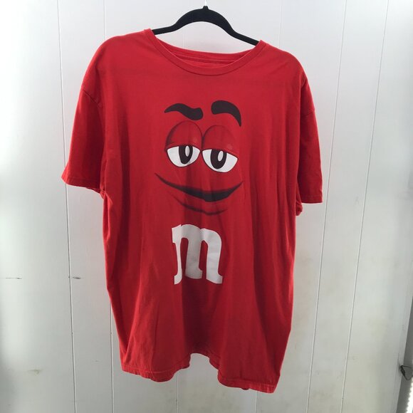 M&M red short sleeve t-shirt size XL - Picture 1 of 4